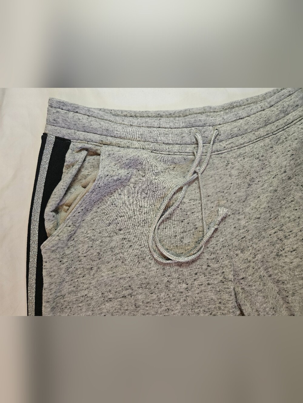 Victorias Secret Pink Womens Gray And Black Pull On Jogger Sweatpants Size Large - Picture 5 of 15